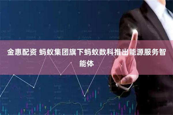 金惠配资 蚂蚁集团旗下蚂蚁数科推出能源服务智能体
