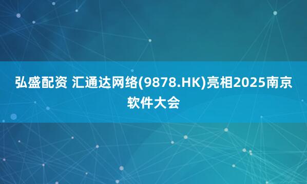 弘盛配资 汇通达网络(9878.HK)亮相2025南京软件大会