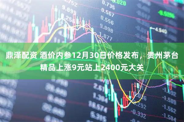 鼎泽配资 酒价内参12月30日价格发布,贵州茅台精品上涨9元站上2400元大关